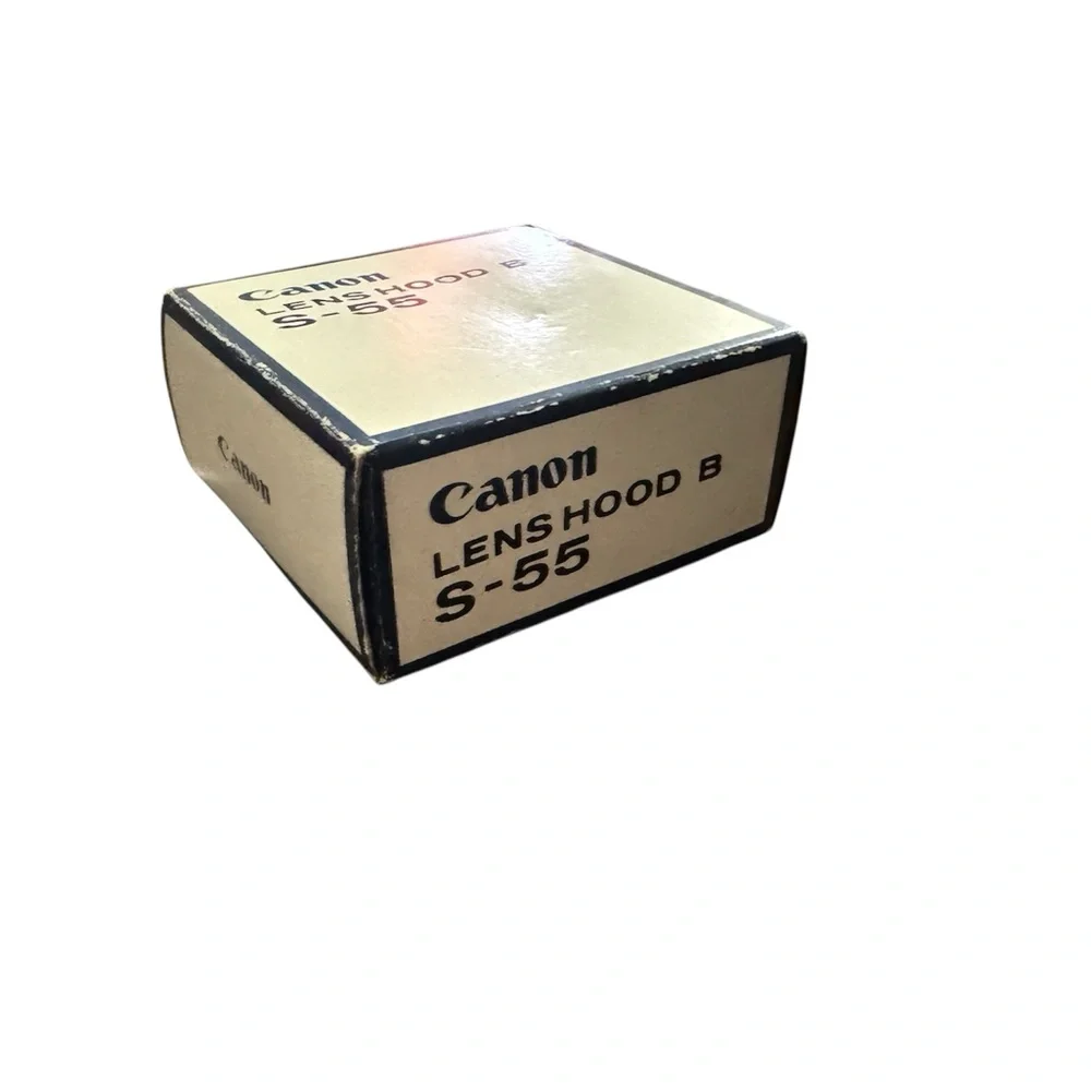 Vintage Canon S-55 Lens Hood in original box- made in Japan